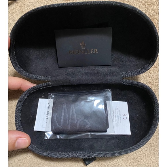 MONCLER Injected Pilot 51MM Sunglasses GREY/ORANGE NWT - Picture 9 of 10